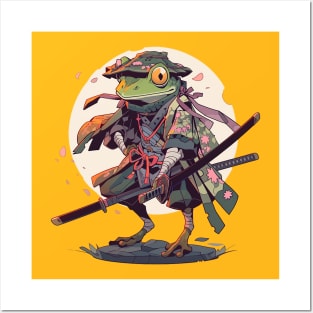 samurai frog Posters and Art